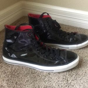 Used Patent leather Converse hi top
